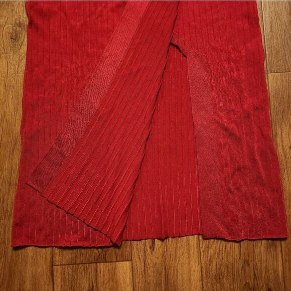 Free People Under Sun Wrap Skirt Red Size L - Picture 4 of 8